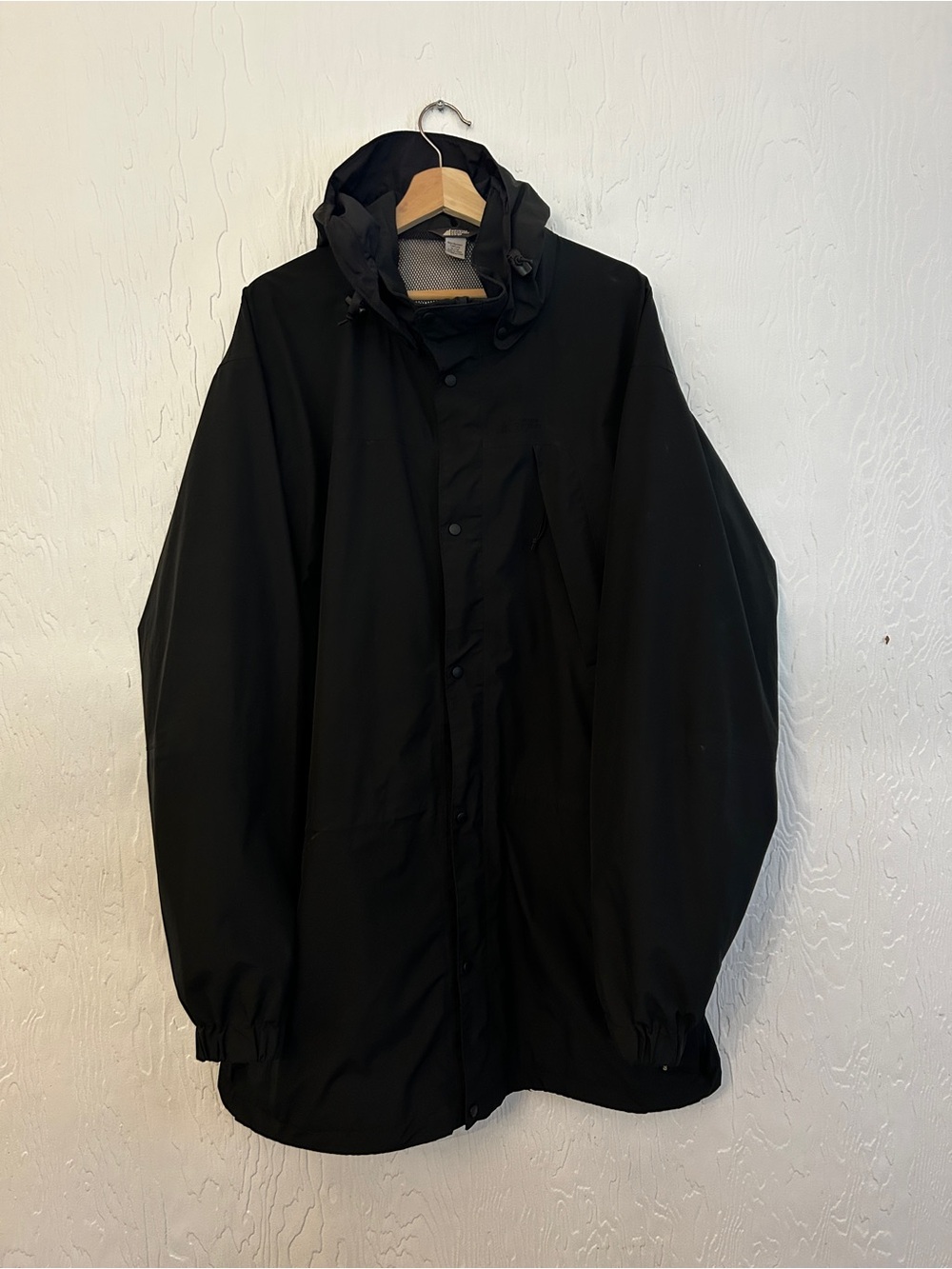 MEC Vintage Goretex Rain Jacket Black Men's XL Tall Hiking Outdoors Waterproof